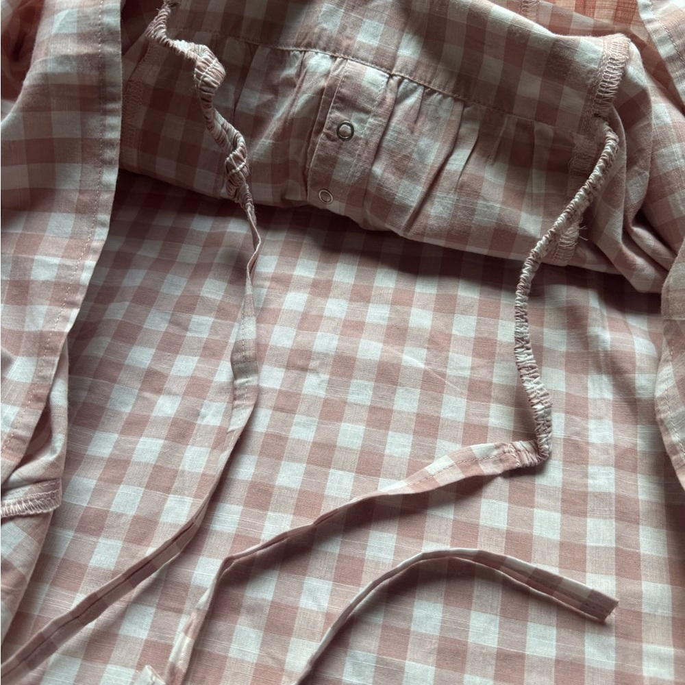 Organic Cotton Pink Gingham Caftan Dress by Pehr - Picture 8 of 11